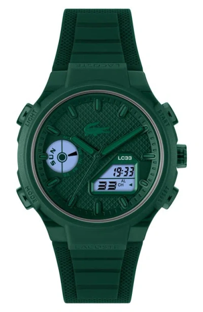 Lacoste Lc33 Silicone Strap Watch, 45mm