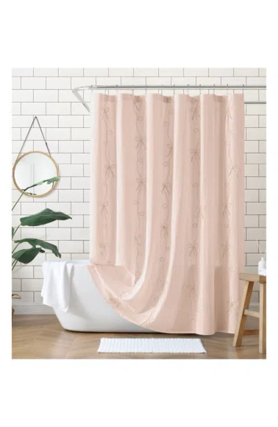 Peri Home Sasha Bows Shower Curtain In Neutral