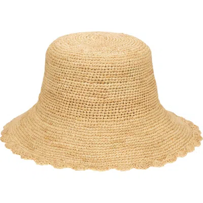 San Diego Hat Sand Dollar Hand Crocheted Bucket Hat With Scalloped Brim