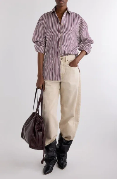 Isabel Marant Fabriza Stripe Cotton Poplin Button-up Shirt