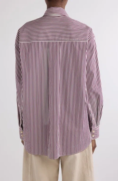 Isabel Marant Fabriza Stripe Cotton Poplin Button-up Shirt