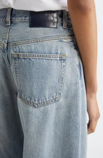 Haikure Bibi Mid-rise Barrel-leg Jeans In Blue