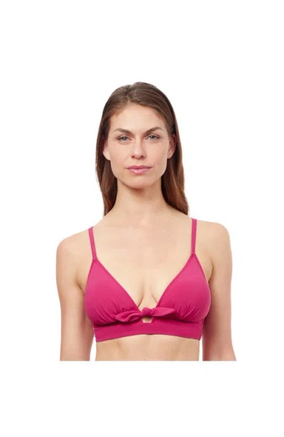 Profile By Gottex Dandy Bow Tie Bikini Swim Top In Pink