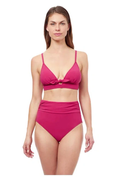 Profile By Gottex Dandy Bow Tie Bikini Swim Top In Pink