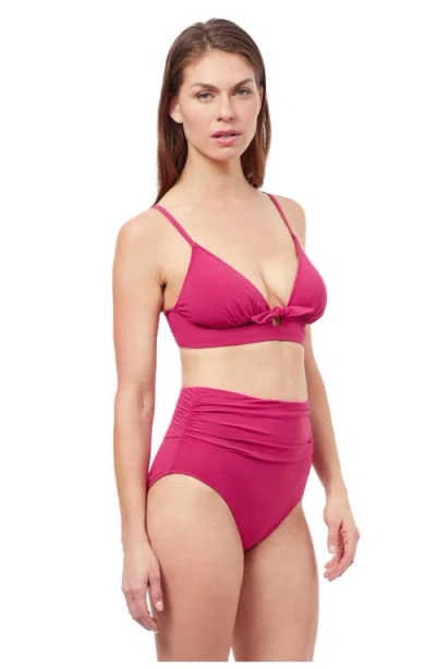 Profile By Gottex Dandy Bow Tie Bikini Swim Top In Pink