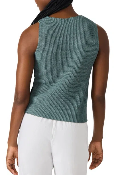 Steve Madden Ellery Crossover Neck Sleeveless Sweater In Green