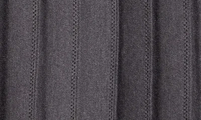 Thom Browne Pointelle Pleated Wool & Silk Skirt In Gray