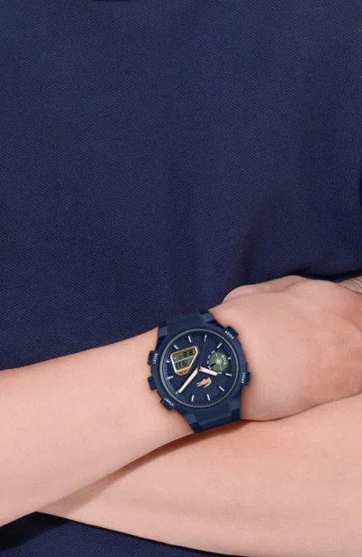 Lacoste Lc33 Silicone Strap Watch, 45mm