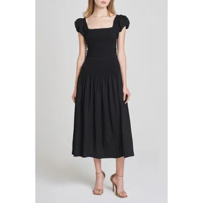 Wayf Cassidy Smock Bodice Midi Sundress