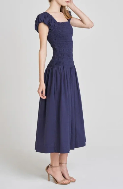 Wayf Cassidy Smock Bodice Midi Sundress