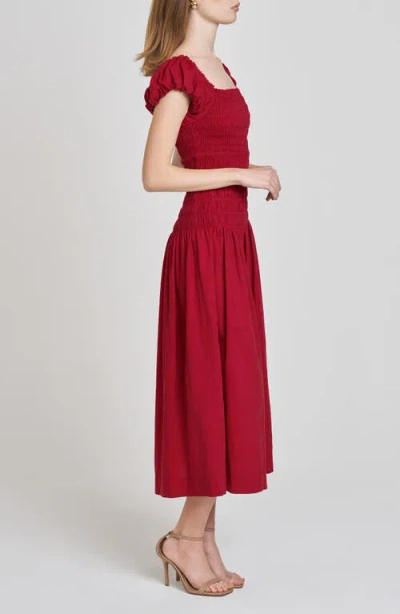Wayf Cassidy Smock Bodice Midi Sundress