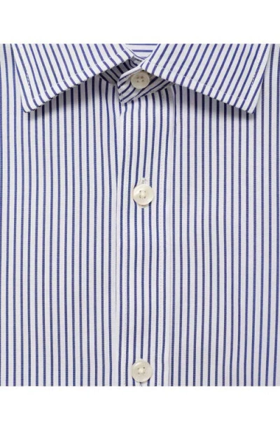 Mango Stripe Slim Fit Button-up Shirt In Blue