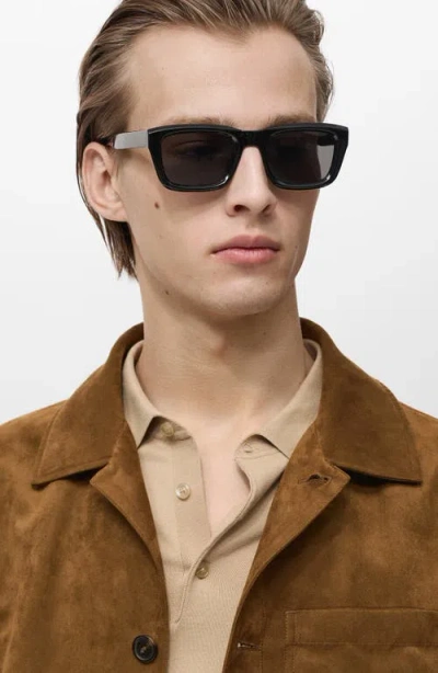 Mango Men's Suede Effect Overshirt In Brown