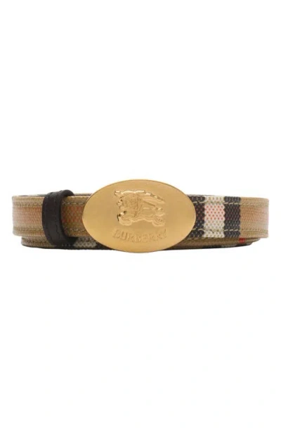 Burberry Knight Stamp Reversible Belt In Multi