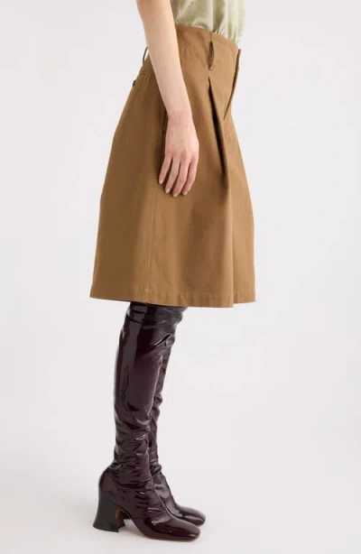 Chloé Garment Dye Organic Cotton Canvas Bermuda Shorts