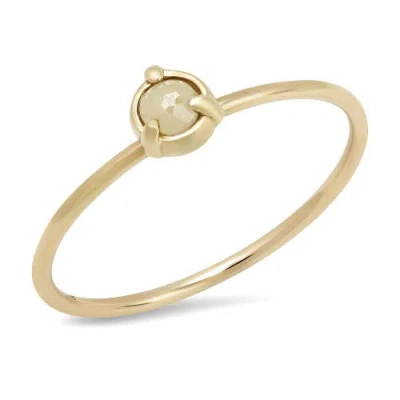 Elliot Young "claw" 14k Gold  3 Prong Stackable Ring With Sapphire