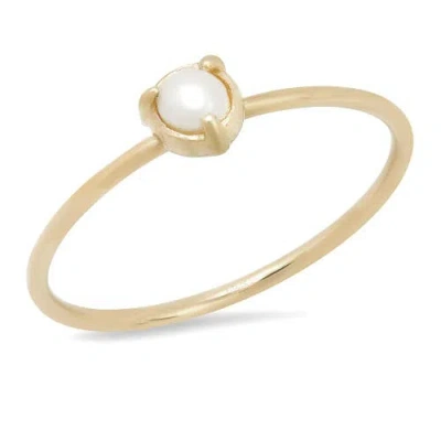 Elliot Young "claw" 14k Gold  3 Prong Stackable Ring With Sapphire