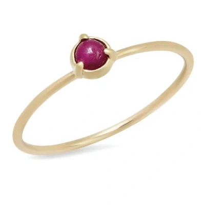 Elliot Young "claw" 14k Gold  3 Prong Stackable Ring With Sapphire
