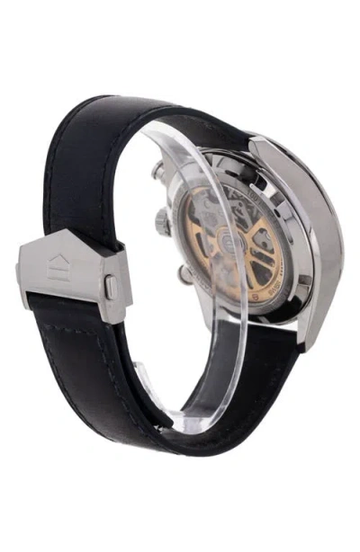 Watchfinder & Co. Tag Heuer  2025 Carrera Automatic Chronograph Leather Strap Watch, 42mm
