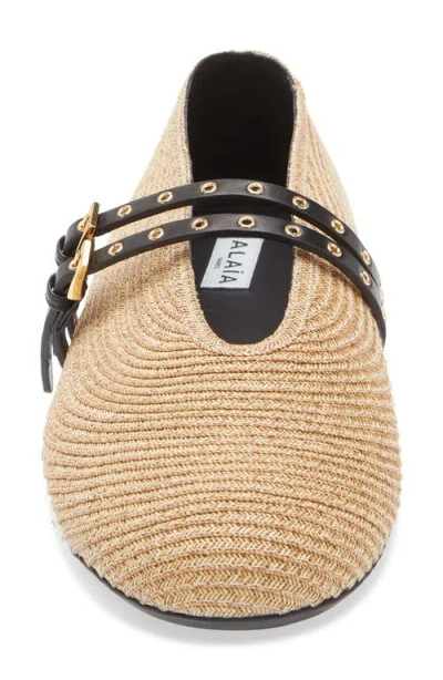 Alaïa Raffia Ballerina Flat