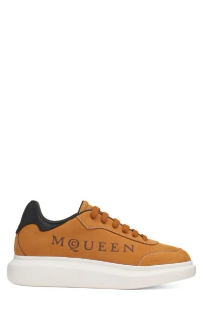 Alexander Mcqueen Logo Printed Low-top Sneakers In Orange