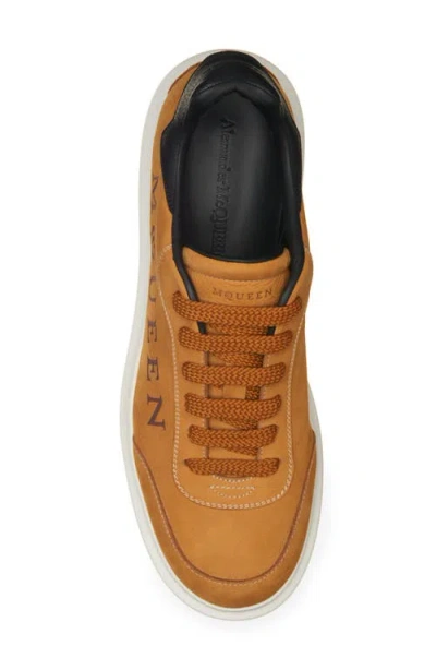 Alexander Mcqueen Logo Printed Low-top Sneakers In Orange