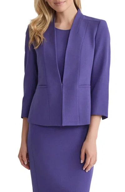 Kasper Three-quarter Sleeve Jacket In Purple