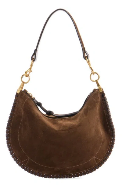 Isabel Marant Oskan Whipstitch Soft Suede Shoulder Bag