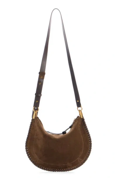 Isabel Marant Oskan Whipstitch Soft Suede Shoulder Bag
