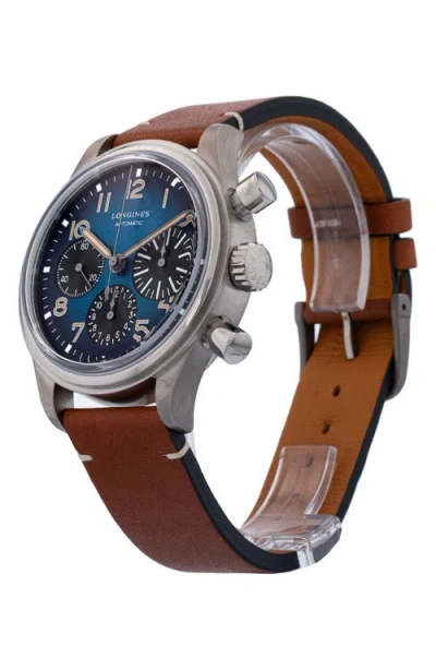 Watchfinder & Co. Longines  2023 Heritage Avigation Automatic Leather Strap Watch, 41mm