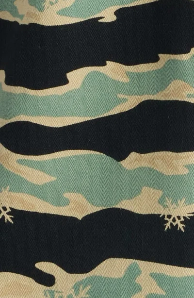 Billionaire Boys Club Bb Tiger Camo Cotton Camp Shirt In Green