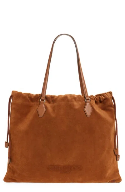 Jimmy Choo Large Drawstring Leather Tote
