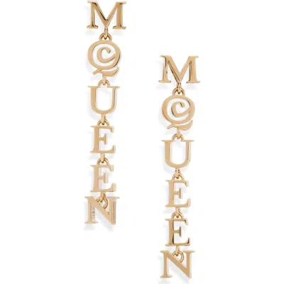 Alexander Mcqueen Mcqueen Logo Drop Earrings