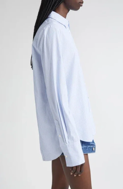 Monse Split Back Button-up Shirt In Blue