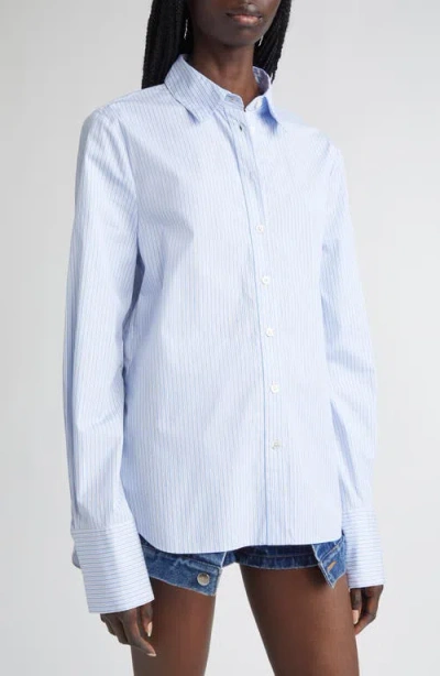 Monse Split Back Button-up Shirt In Blue