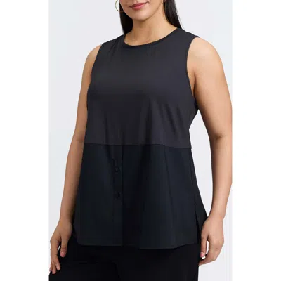 Foxcroft Jessie Layer Sleeveless Top In Black