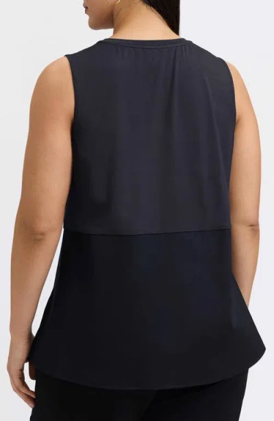 Foxcroft Jessie Layer Sleeveless Top In Black