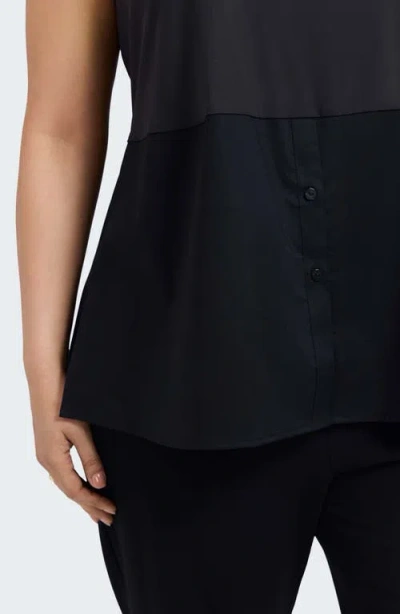 Foxcroft Jessie Layer Sleeveless Top In Black