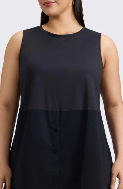 Foxcroft Jessie Layer Sleeveless Top In Black
