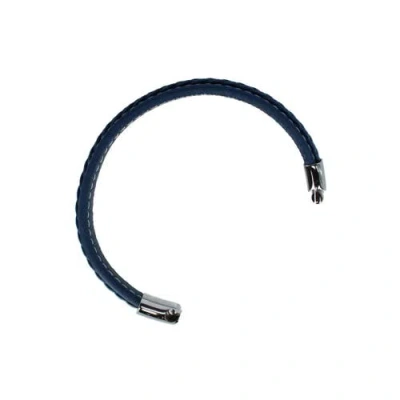 Trafalgar Loose Fit Amari's Azure Stitched Leather Secure Clasped Bracelet