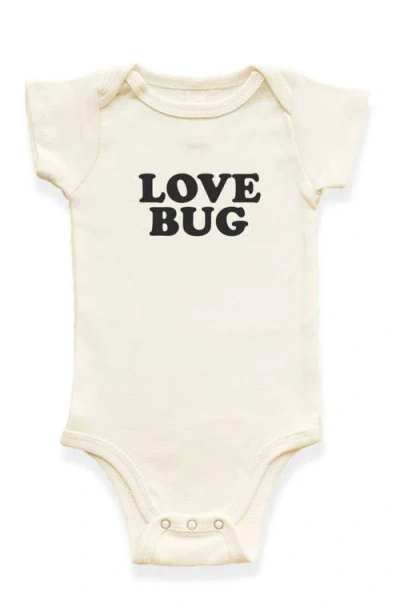 Tenth & Pine Love Bug Organic Cotton Bodysuit In Neutral