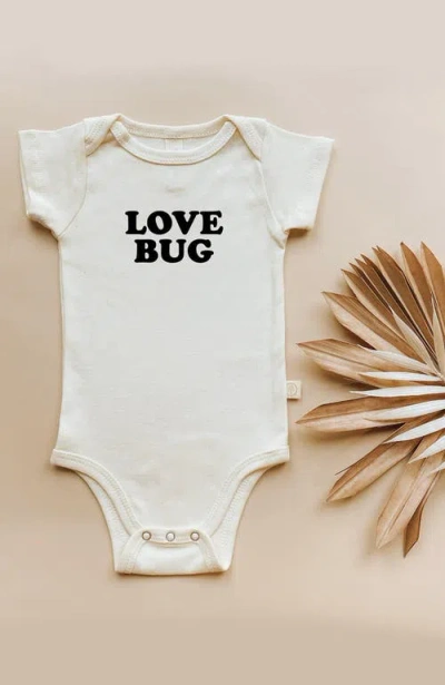 Tenth & Pine Love Bug Organic Cotton Bodysuit In Neutral