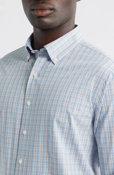 Johnnie-o Cayden Shadow Check Performance Button-down Shirt In Multi