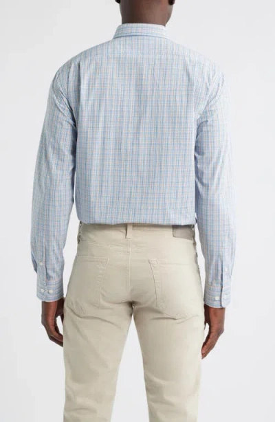 Johnnie-o Cayden Shadow Check Performance Button-down Shirt In Multi