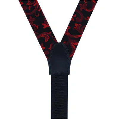 Trafalgar Big & Tall Christian The Romantic Brocade Silk Button End Suspenders