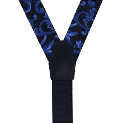 Trafalgar Big & Tall Christian The Romantic Brocade Silk Button End Suspenders