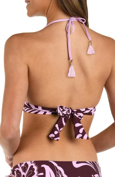 La Blanca Fiji Soft Band Embroidered Bikini Top In Multi