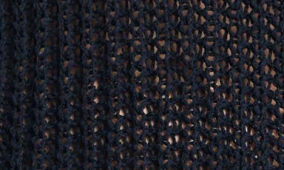 Khaite Elowen Open-knit Cotton Sweater In Blue