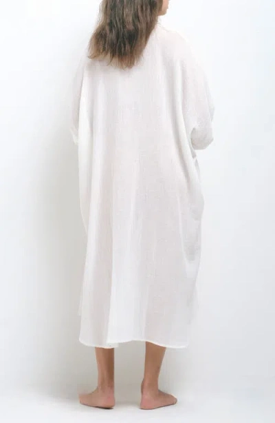Andine Lalo Bastia Lace Trim Long Sleeve Nightgown