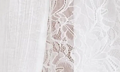 Andine Lalo Bastia Lace Trim Long Sleeve Nightgown